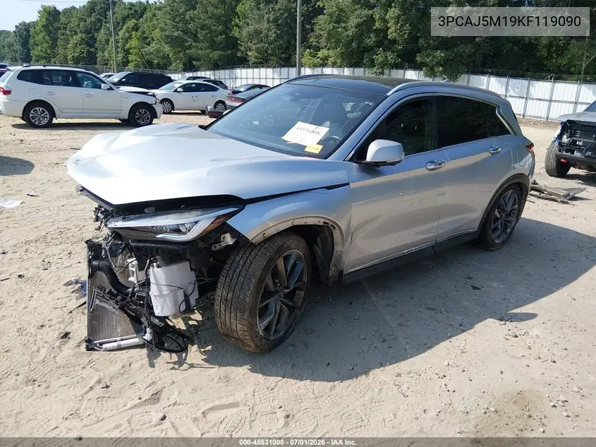 2019 Infiniti Qx50 Essential VIN: 3PCAJ5M19KF119090 Lot: 45531008