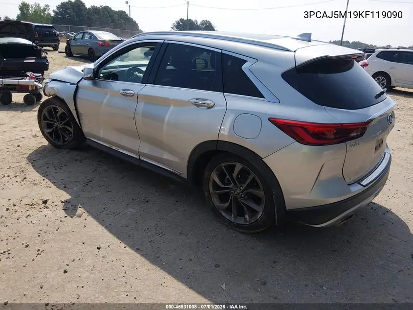 2019 Infiniti Qx50 Essential VIN: 3PCAJ5M19KF119090 Lot: 45531008