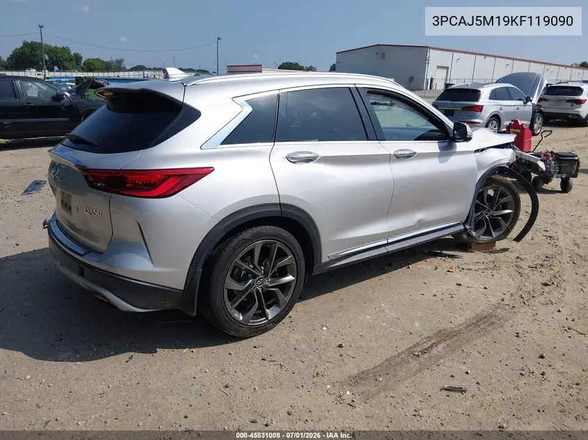 2019 Infiniti Qx50 Essential VIN: 3PCAJ5M19KF119090 Lot: 45531008