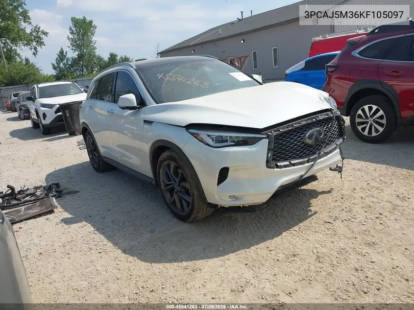 2019 Infiniti Qx50 Essential VIN: 3PCAJ5M36KF105097 Lot: 45541263