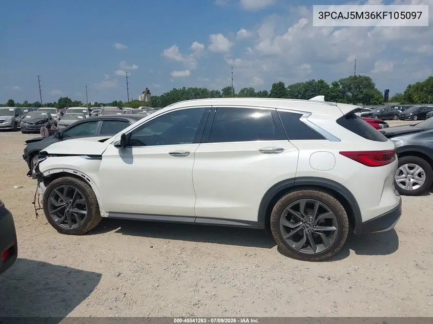 2019 Infiniti Qx50 Essential VIN: 3PCAJ5M36KF105097 Lot: 45541263