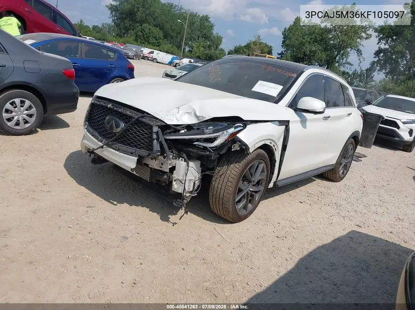 2019 Infiniti Qx50 Essential VIN: 3PCAJ5M36KF105097 Lot: 45541263