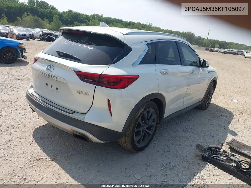 2019 Infiniti Qx50 Essential VIN: 3PCAJ5M36KF105097 Lot: 45541263