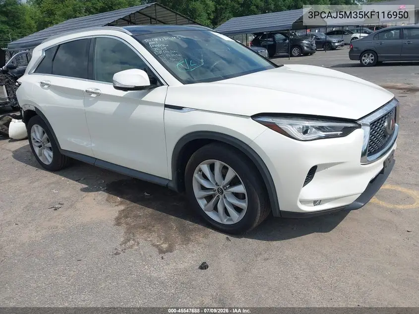 2019 Infiniti Qx50 Essential VIN: 3PCAJ5M35KF116950 Lot: 45547688