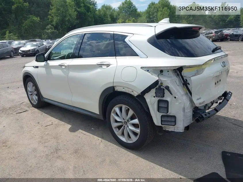 2019 Infiniti Qx50 Essential VIN: 3PCAJ5M35KF116950 Lot: 45547688