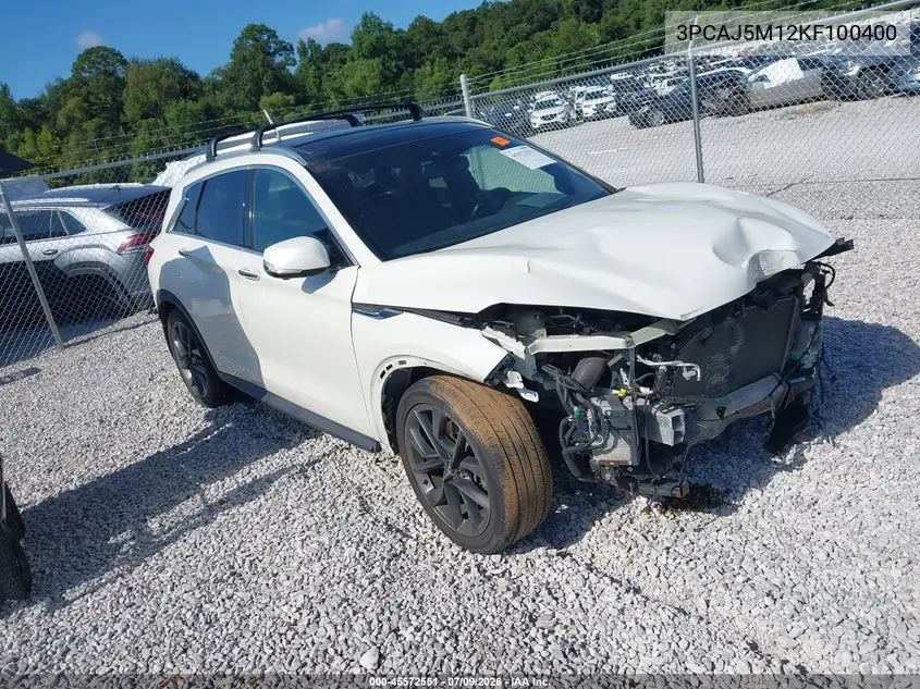 2019 Infiniti Qx50 Essential VIN: 3PCAJ5M12KF100400 Lot: 45572551