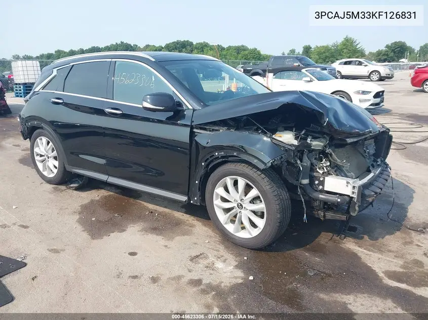 2019 Infiniti Qx50 Essential VIN: 3PCAJ5M33KF126831 Lot: 45623306