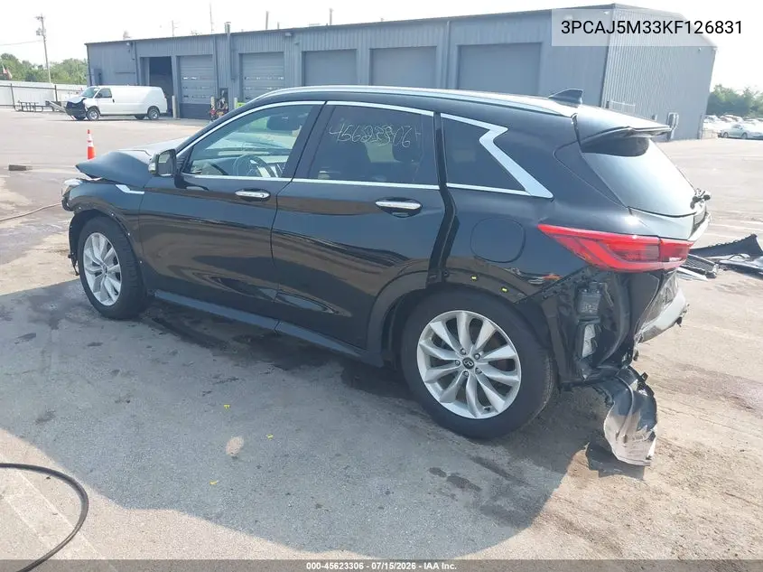 2019 Infiniti Qx50 Essential VIN: 3PCAJ5M33KF126831 Lot: 45623306
