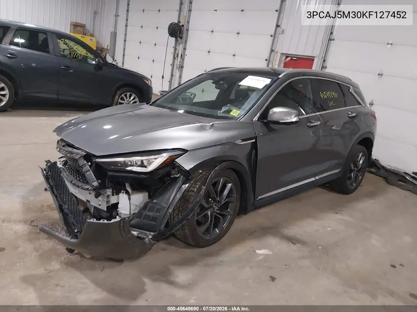 2019 Infiniti Qx50 Essential VIN: 3PCAJ5M30KF127452 Lot: 45648690