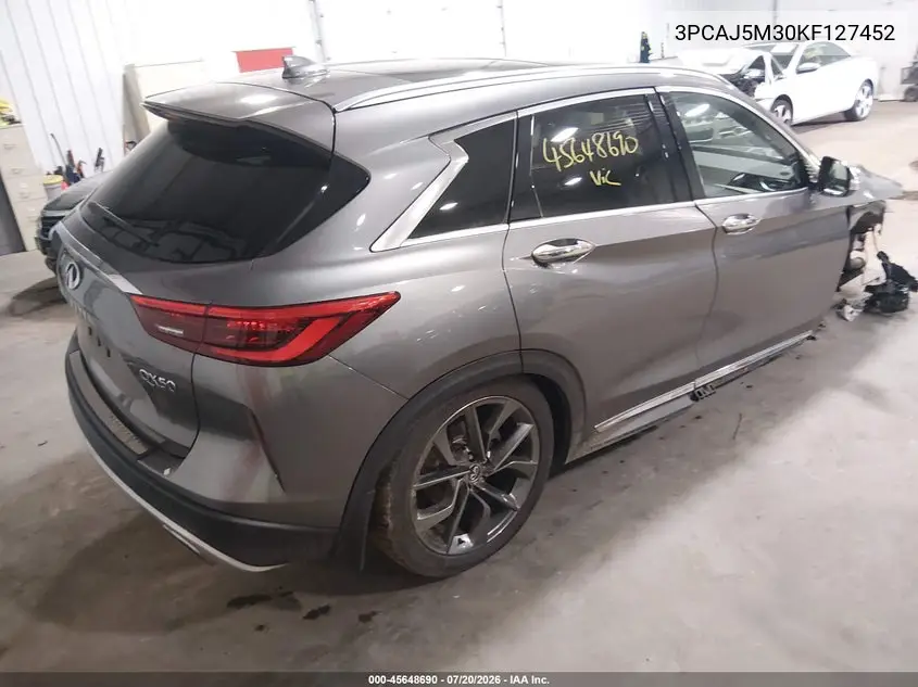 2019 Infiniti Qx50 Essential VIN: 3PCAJ5M30KF127452 Lot: 45648690