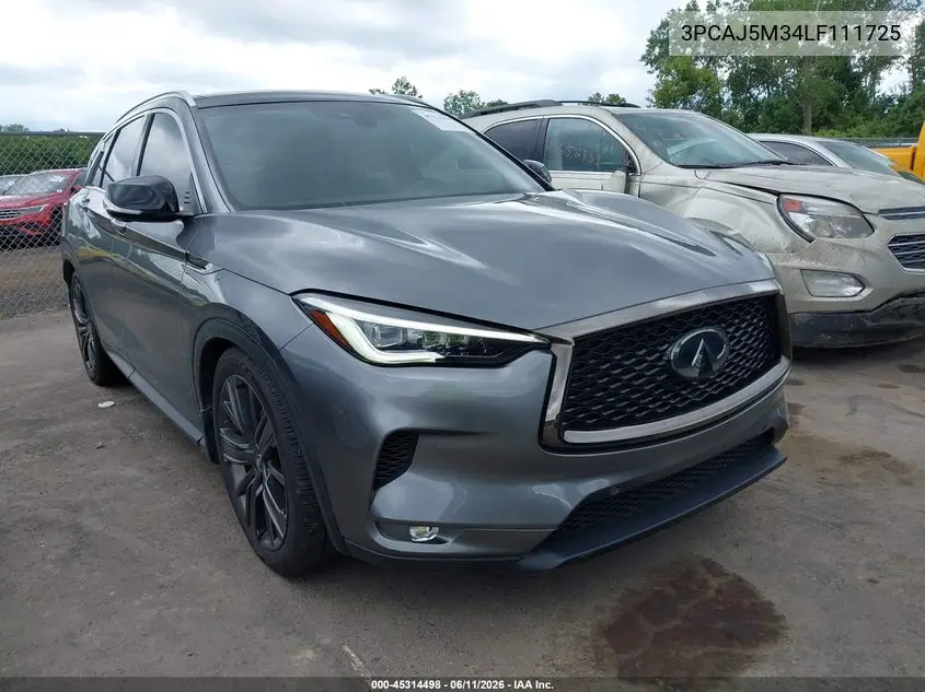 2020 Infiniti Qx50 Essential Awd VIN: 3PCAJ5M34LF111725 Lot: 45314498
