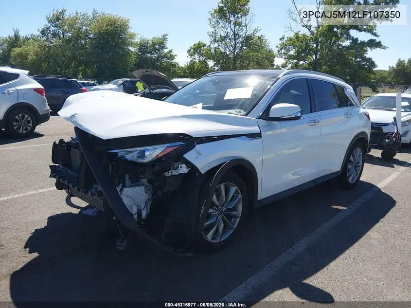 2020 Infiniti Qx50 Luxe VIN: 3PCAJ5M12LF107350 Lot: 45316977