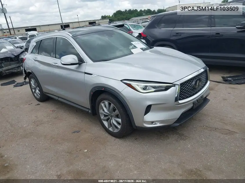 2020 Infiniti Qx50 Luxe VIN: 3PCAJ5M14LF103509 Lot: 45319821