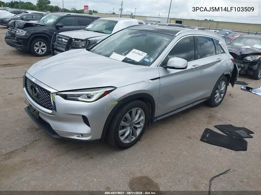2020 Infiniti Qx50 Luxe VIN: 3PCAJ5M14LF103509 Lot: 45319821