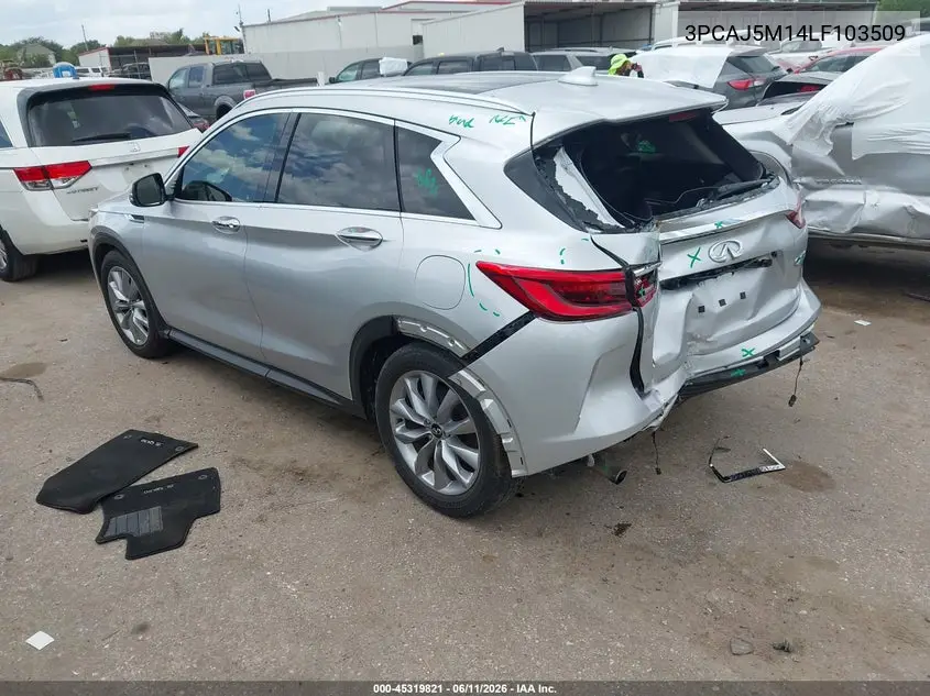 2020 Infiniti Qx50 Luxe VIN: 3PCAJ5M14LF103509 Lot: 45319821