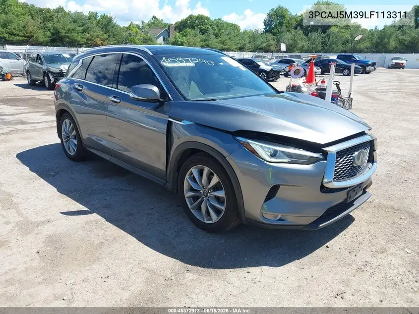2020 Infiniti Qx50 Luxe Awd VIN: 3PCAJ5M39LF113311 Lot: 45372913