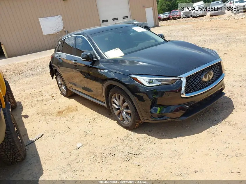 2020 Infiniti Qx50 Pure Awd VIN: 3PCAJ5M38LF113350 Lot: 45378881