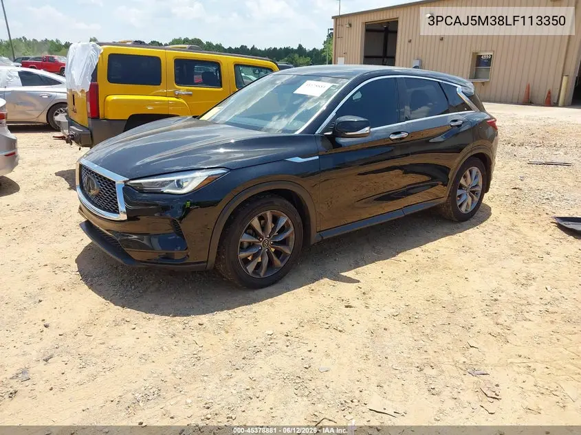 2020 Infiniti Qx50 Pure Awd VIN: 3PCAJ5M38LF113350 Lot: 45378881