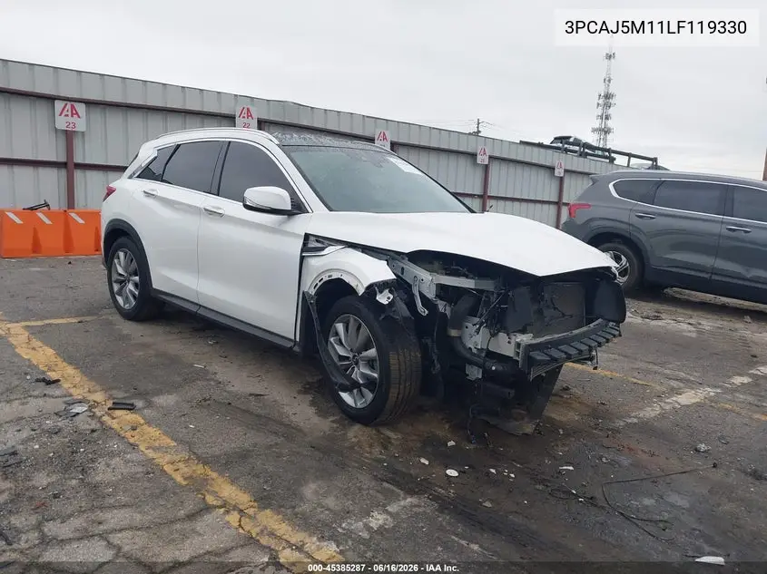 2020 Infiniti Qx50 Luxe VIN: 3PCAJ5M11LF119330 Lot: 45385287