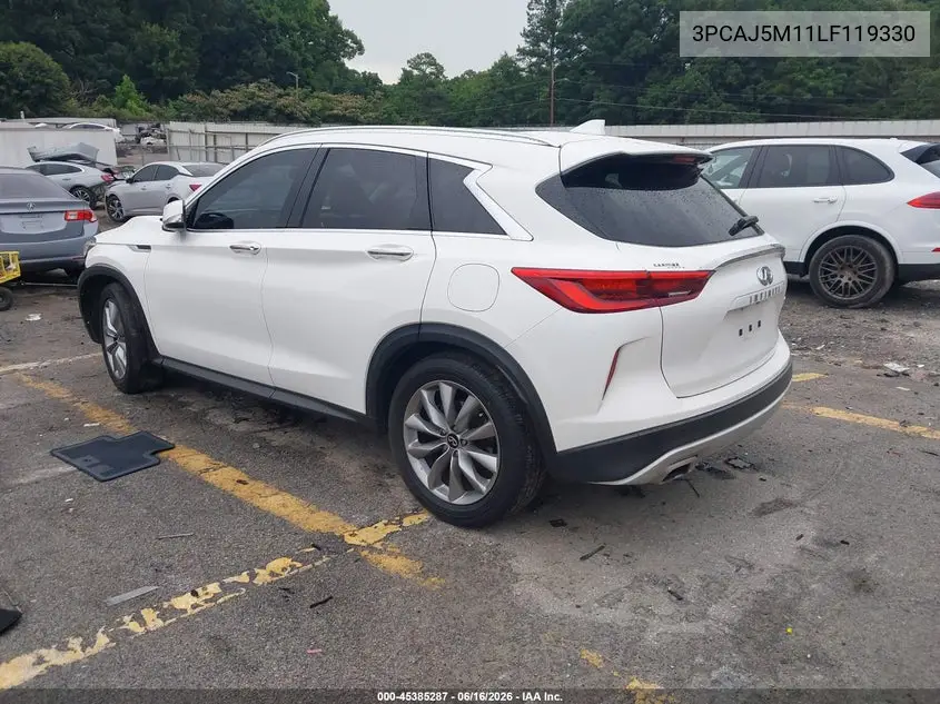 2020 Infiniti Qx50 Luxe VIN: 3PCAJ5M11LF119330 Lot: 45385287