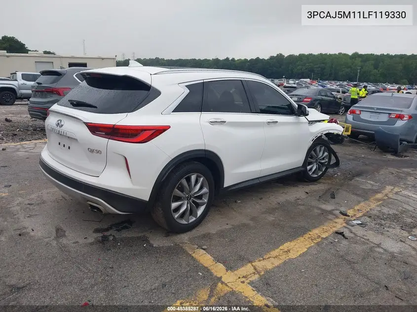 2020 Infiniti Qx50 Luxe VIN: 3PCAJ5M11LF119330 Lot: 45385287