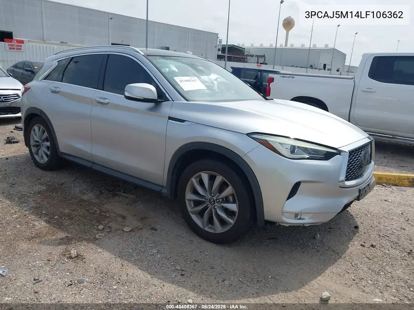 2020 Infiniti Qx50 Luxe VIN: 3PCAJ5M14LF106362 Lot: 45408367