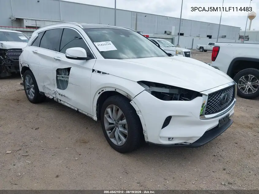 2020 Infiniti Qx50 Luxe VIN: 3PCAJ5M11LF114483 Lot: 45421510