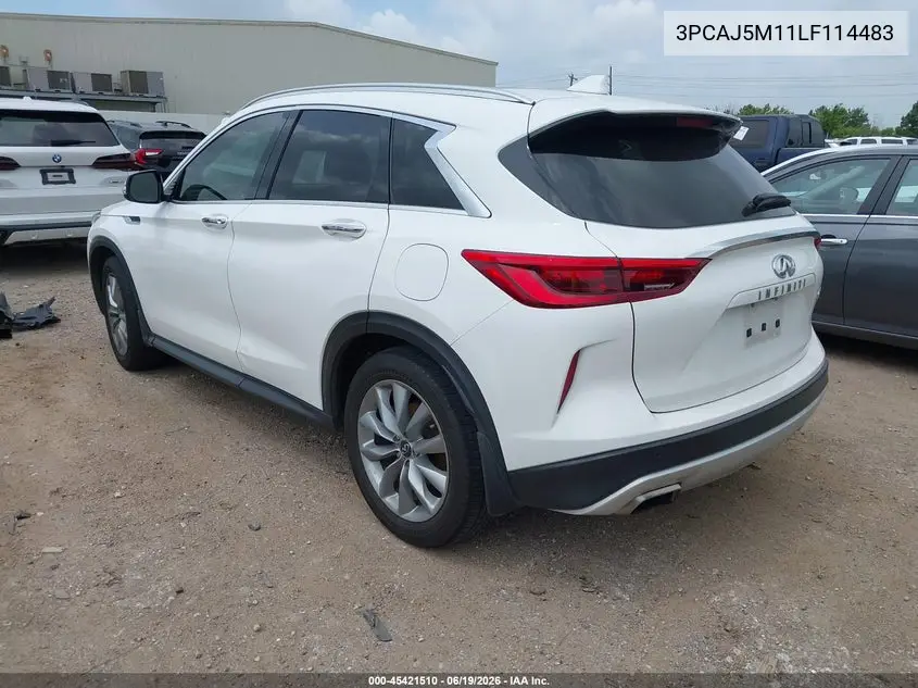 2020 Infiniti Qx50 Luxe VIN: 3PCAJ5M11LF114483 Lot: 45421510