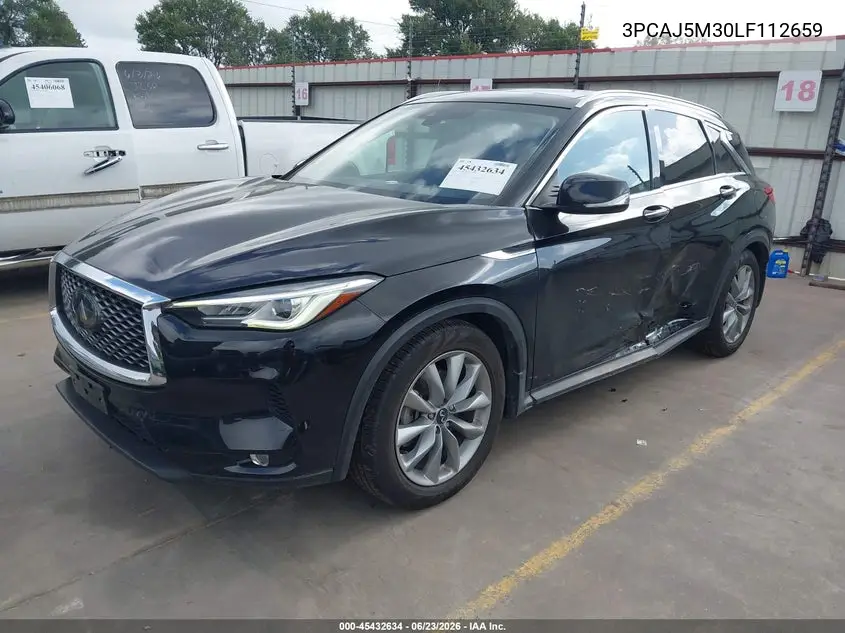 2020 Infiniti Qx50 Luxe Awd VIN: 3PCAJ5M30LF112659 Lot: 45432634