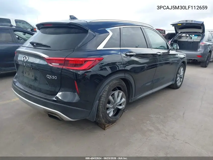 2020 Infiniti Qx50 Luxe Awd VIN: 3PCAJ5M30LF112659 Lot: 45432634