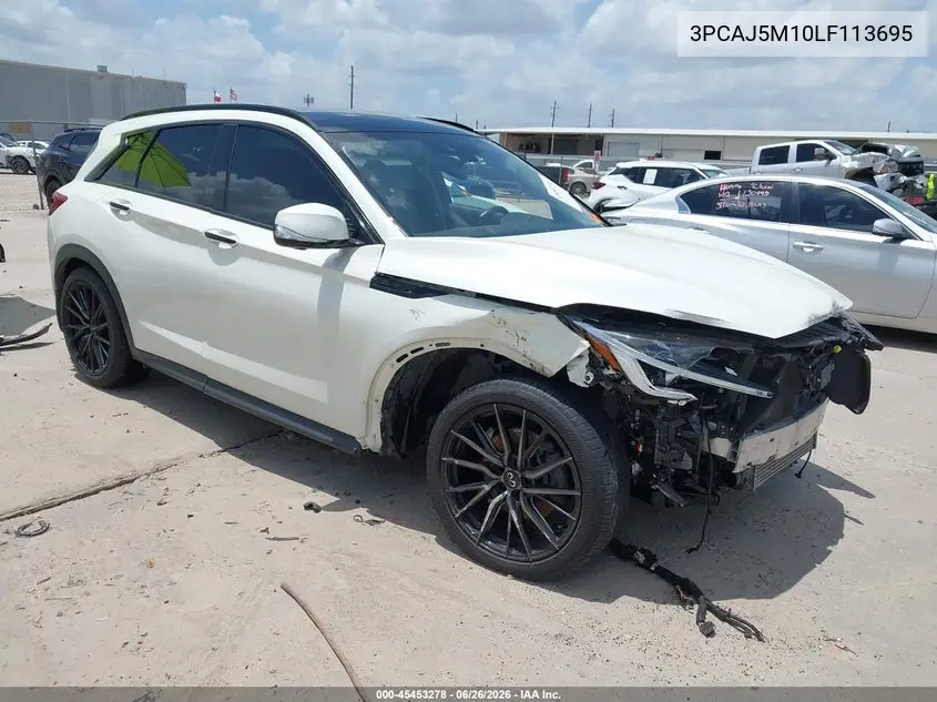 2020 Infiniti Qx50 Sensory VIN: 3PCAJ5M10LF113695 Lot: 45453278