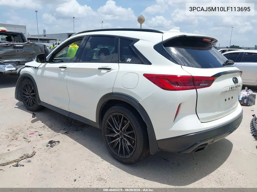 2020 Infiniti Qx50 Sensory VIN: 3PCAJ5M10LF113695 Lot: 45453278
