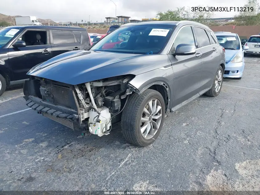 2020 Infiniti Qx50 Luxe Awd VIN: 3PCAJ5M3XLF113219 Lot: 45517855