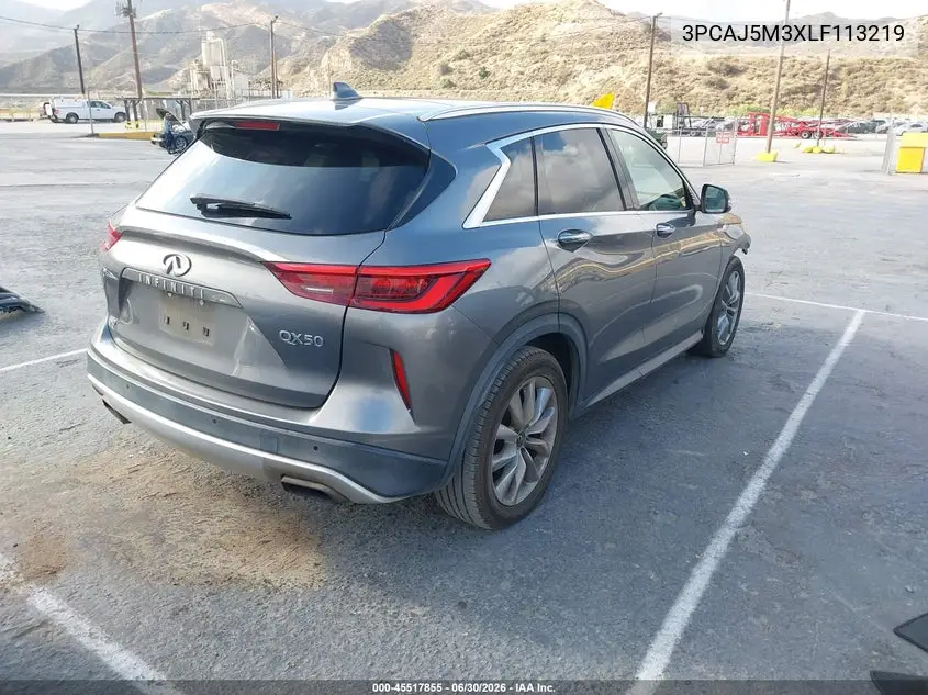 2020 Infiniti Qx50 Luxe Awd VIN: 3PCAJ5M3XLF113219 Lot: 45517855