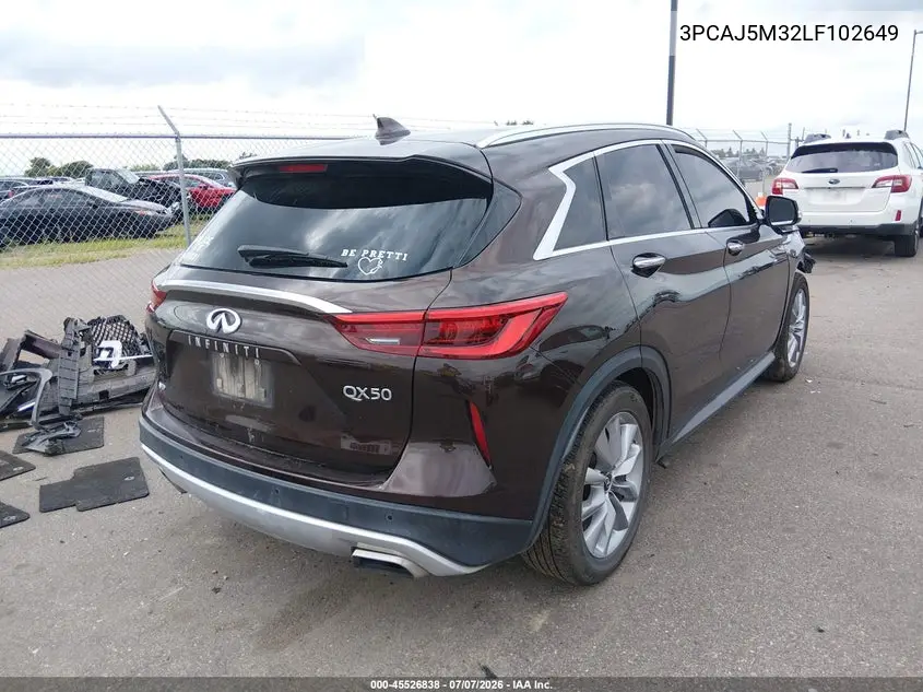 2020 Infiniti Qx50 Essential Awd VIN: 3PCAJ5M32LF102649 Lot: 45526838