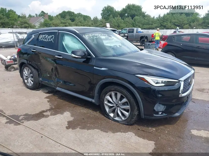 2020 Infiniti Qx50 Essential VIN: 3PCAJ5M13LF113951 Lot: 45535052