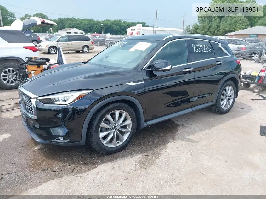 2020 Infiniti Qx50 Essential VIN: 3PCAJ5M13LF113951 Lot: 45535052