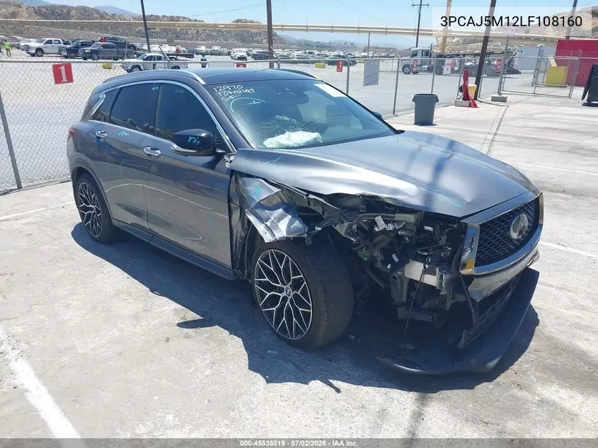 2020 Infiniti Qx50 Essential VIN: 3PCAJ5M12LF108160 Lot: 45535519