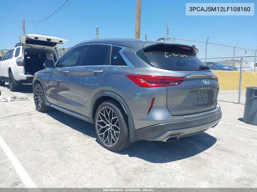 2020 Infiniti Qx50 Essential VIN: 3PCAJ5M12LF108160 Lot: 45535519
