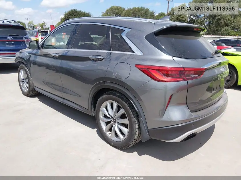 2020 Infiniti Qx50 Luxe VIN: 3PCAJ5M13LF113996 Lot: 45597279