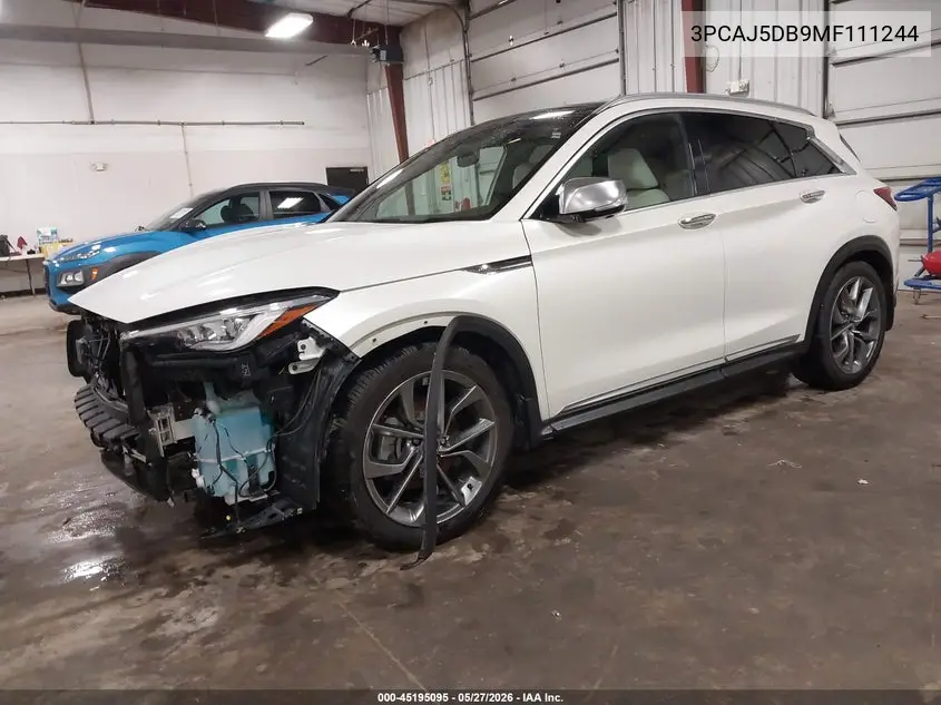 2021 Infiniti Qx50 Autograph Awd VIN: 3PCAJ5DB9MF111244 Lot: 45195095