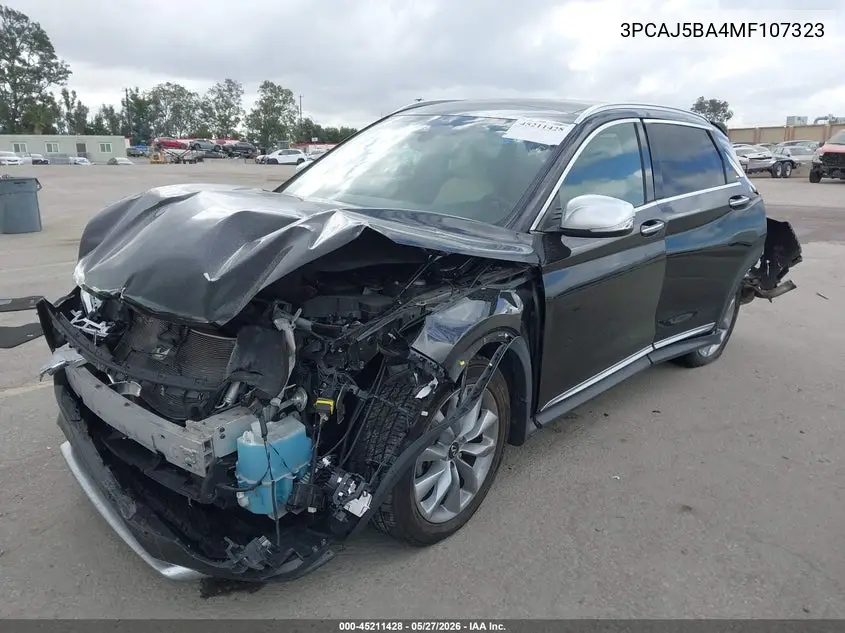2021 Infiniti Qx50 Luxe VIN: 3PCAJ5BA4MF107323 Lot: 45211428