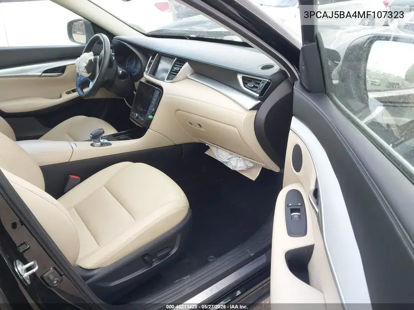 2021 Infiniti Qx50 Luxe VIN: 3PCAJ5BA4MF107323 Lot: 45211428