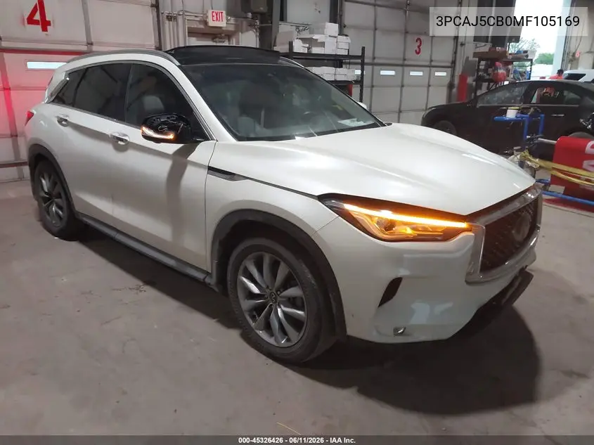 2021 Infiniti Qx50 Essential Awd VIN: 3PCAJ5CB0MF105169 Lot: 45326426