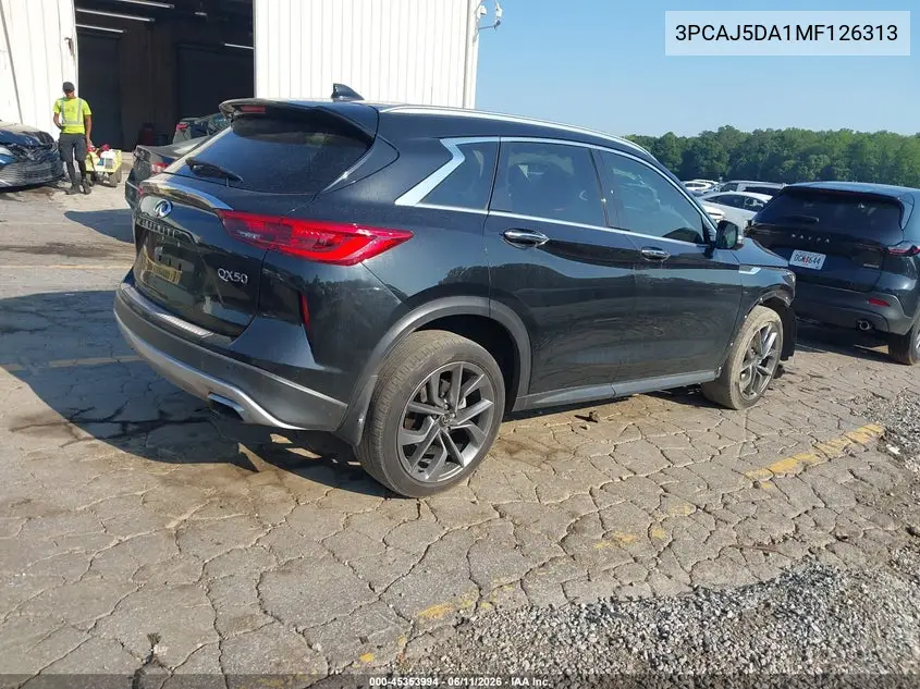 2021 Infiniti Qx50 Autograph VIN: 3PCAJ5DA1MF126313 Lot: 45353994