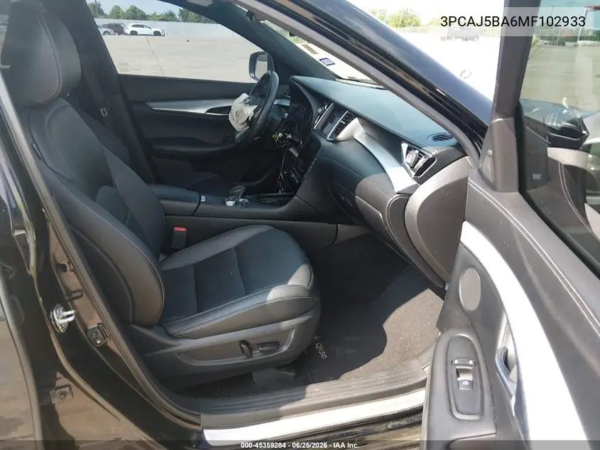 2021 Infiniti Qx50 Luxe VIN: 3PCAJ5BA6MF102933 Lot: 45359284