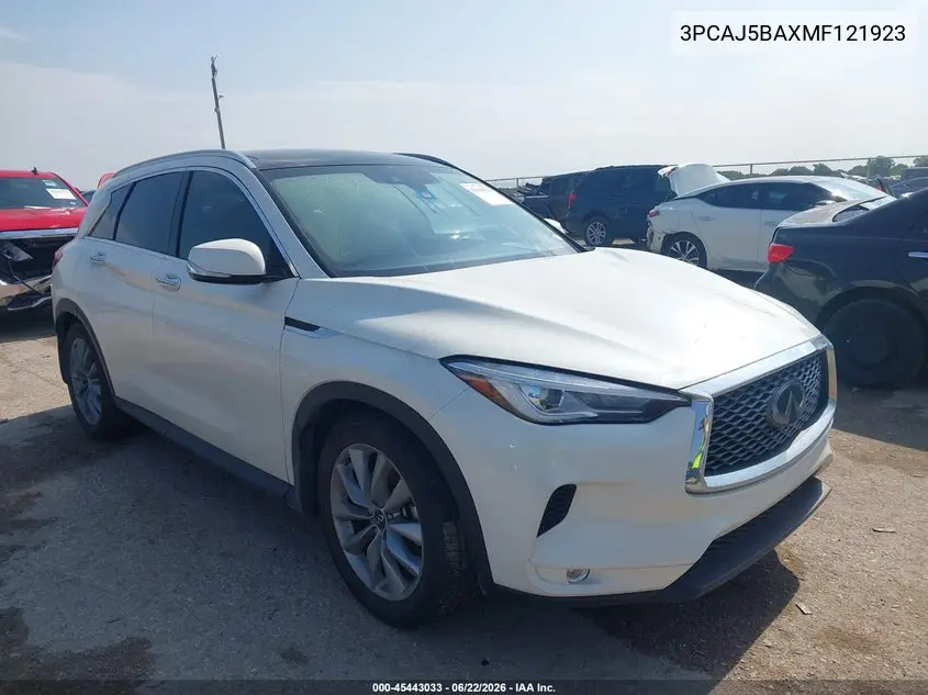 2021 Infiniti Qx50 Luxe VIN: 3PCAJ5BAXMF121923 Lot: 45443033