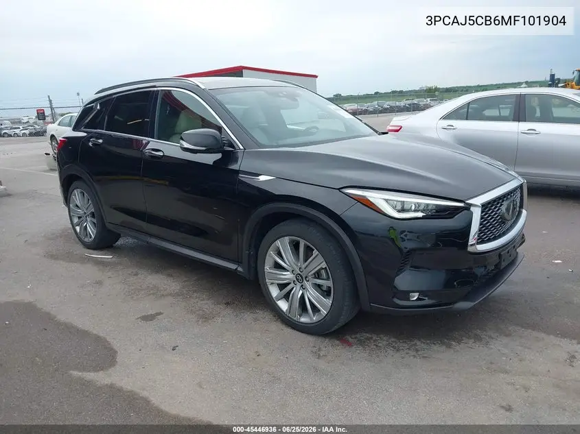 2021 Infiniti Qx50 Sensory Awd VIN: 3PCAJ5CB6MF101904 Lot: 45446936