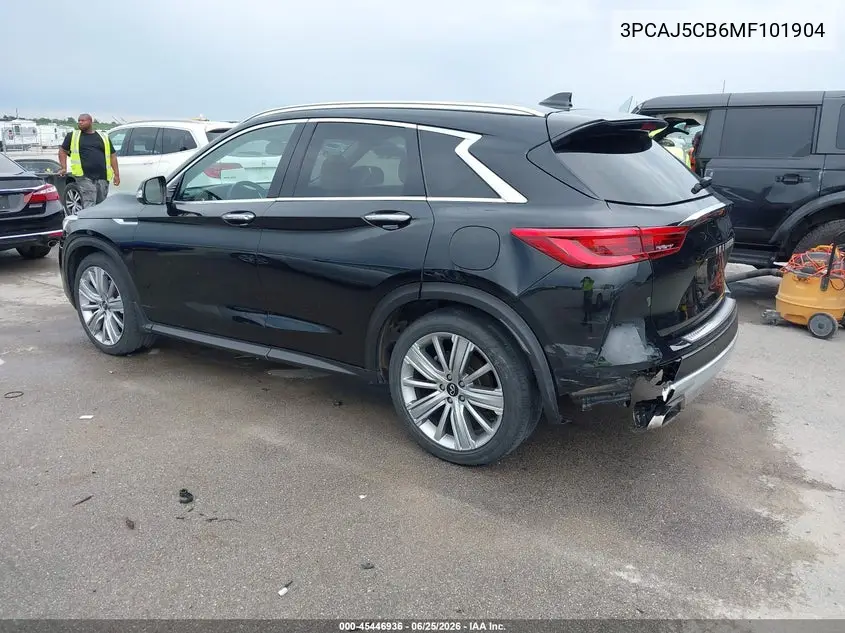 2021 Infiniti Qx50 Sensory Awd VIN: 3PCAJ5CB6MF101904 Lot: 45446936
