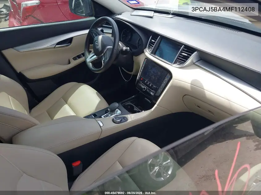 2021 Infiniti Qx50 Luxe VIN: 3PCAJ5BA4MF112408 Lot: 45479592